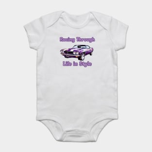 vintage car Racing Trough life in style Baby Bodysuit